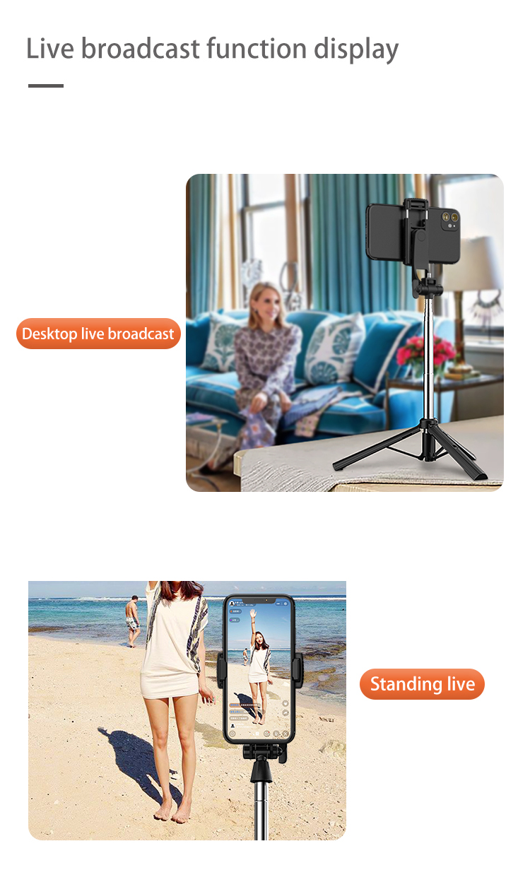 A32-2 Single Slip One Piece Plegable Fotografía Trípode Barra Estirable Selfie Stick Multifunción Trípode - 160 Cm