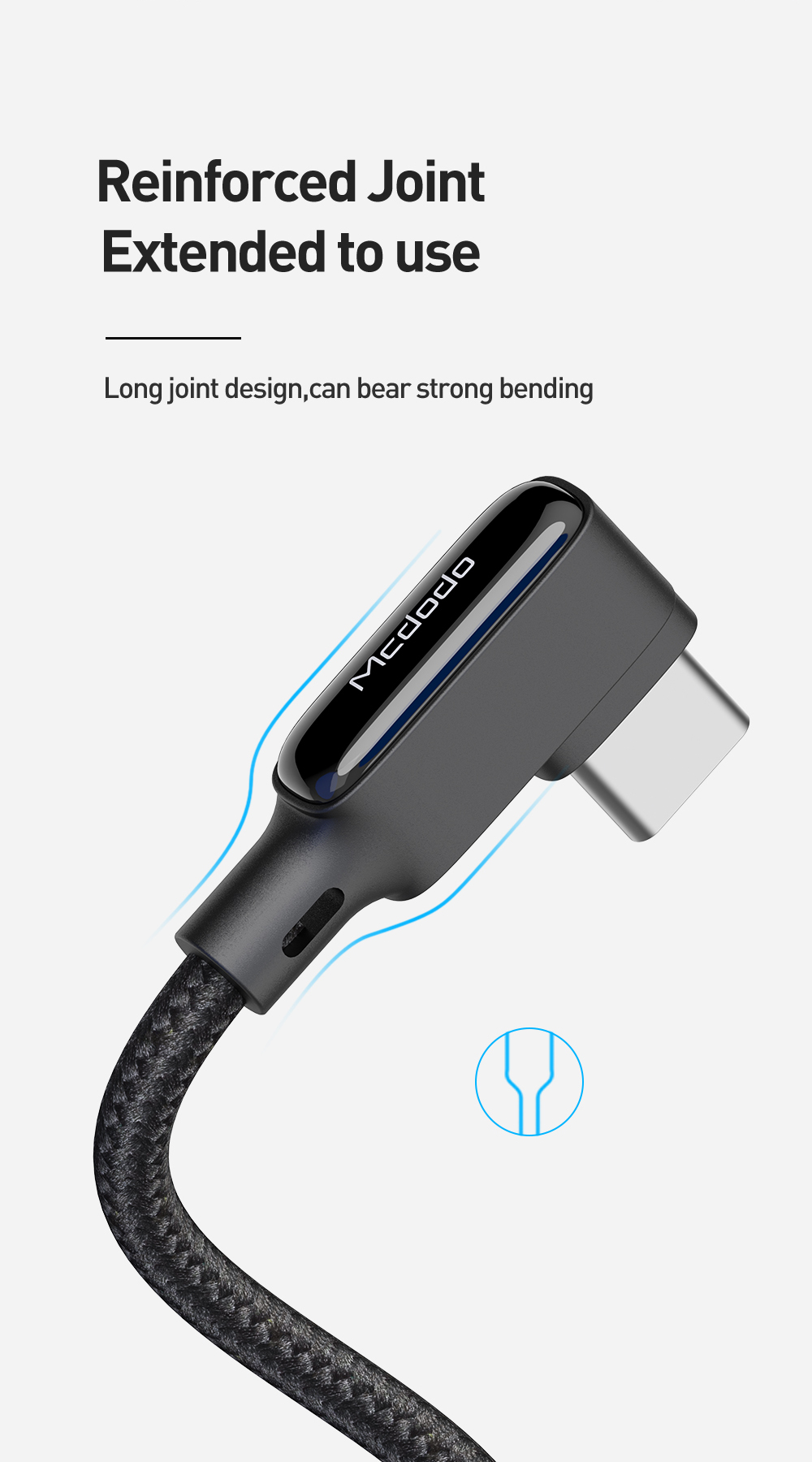 Mcdodo 1,8m Spring Enroulé Forme du Coude Typc-c Câble Chargeur de Synchronisation Des Données USB Pour Samsung Huawei Xiaomi