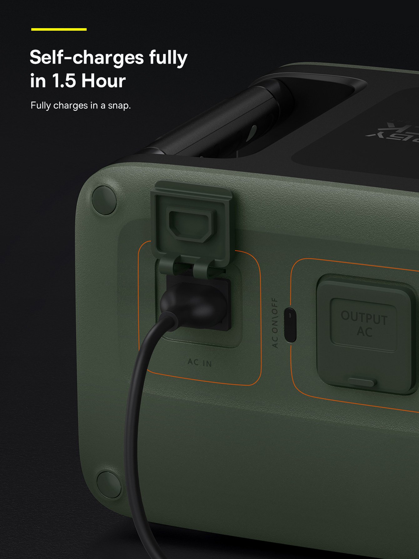 BASEUS Outdoor Energy Stack Digital Portable Energy Station 600W CN / EU Plug 220V Power Bank Large Capacity External Battery for Camping Fishing Self-Driving