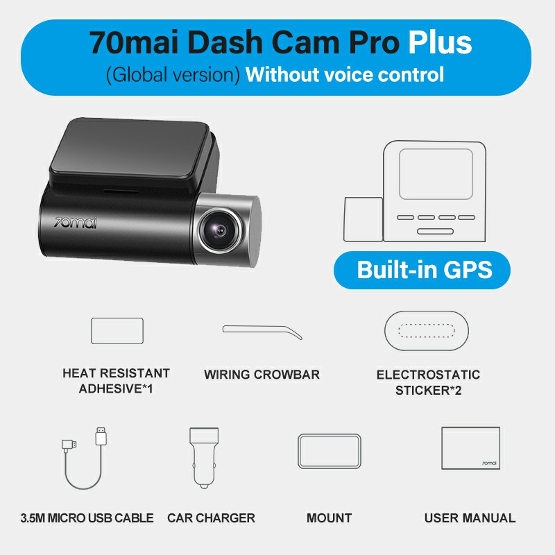 70MAI Mini Dash Cam Mini Car Recorder 1600P Superior Night Vision WiFi Mini Car DVR APP Control Multi DVR-10