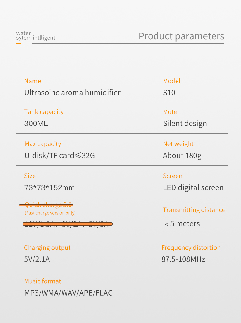 S10 Автомобиль Bluetooth Аромат Увлажнитель Автомобиля MP3-плеер