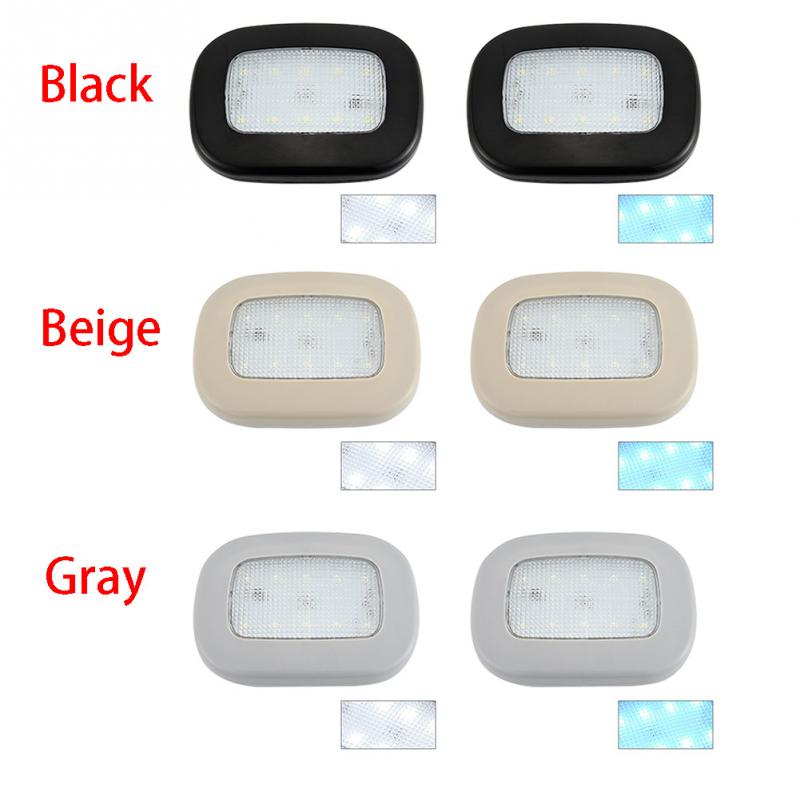 Car Reading Light LED Car Interior Lamp Trunk Light Car Ceiling Lamp - Black / White Light-10