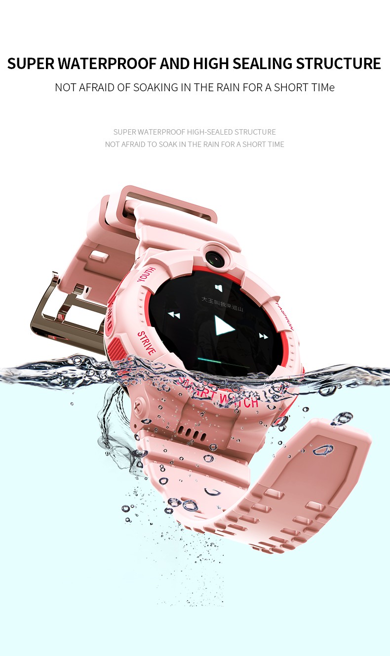 Y01 4G GPS Multifunción Multifunción 1.4 "reloj Inteligente IP67 Reloj Digital Impermeable Con Videollamadas/foto hd Para Niños - Rosado