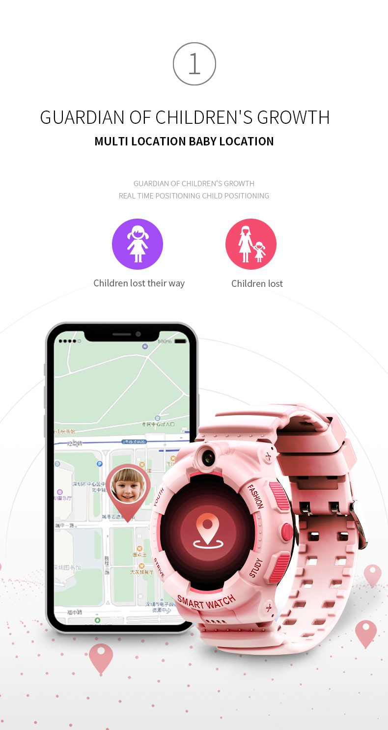 Y01 4G GPS Multi-fonction 1,4 "écran Smart Watch IP67 Watch Numérique Imperméable Avec Appel Vidéo / hd Photo Pour Enfants - Rose