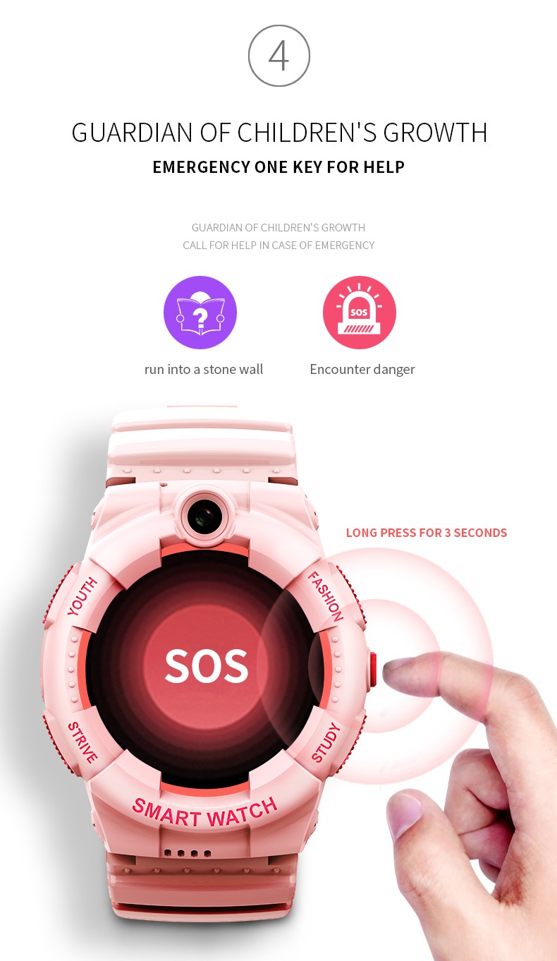 Y01 4G GPS Multifunzione Multiplo 1.4 "screen Smart Orologio IP67 Waterproof Digital Watch Con Videochiamata/foto hd Per Bambini - Rosa