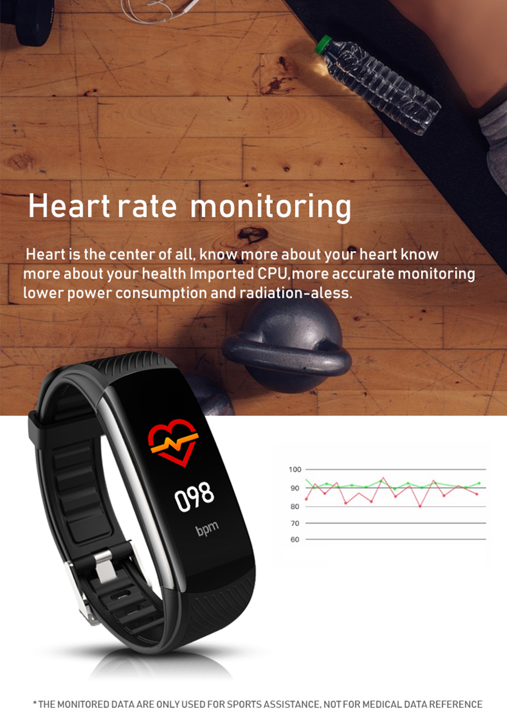 Lemonda Smart C6t Sports Watch 0.96 '' Cor De Cor Inteligente Relógio Com Monitoramento De Temperatura HR Pulseira De Fitness IP67 Impermeável - Branco