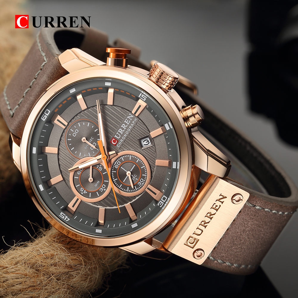 Модные Модные Часы Curren Men Watch. - Черный/синий