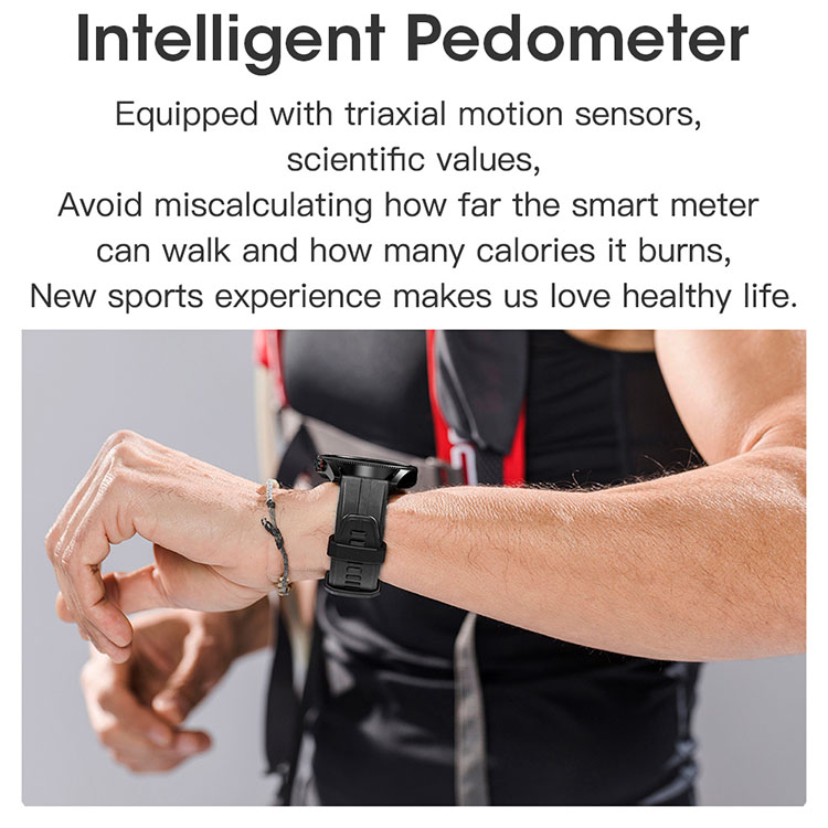 LEMONDA SMART L19 M Active 1.28-inch Full Circle Full Touch Health Monitor Smart Watch - Black/Leather Strap-15