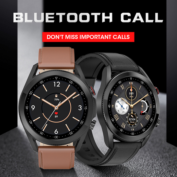 LEMONDA SMART L19 M Active 1.28-inch Full Circle Full Touch Health Monitor Smart Watch - Black/Leather Strap-18