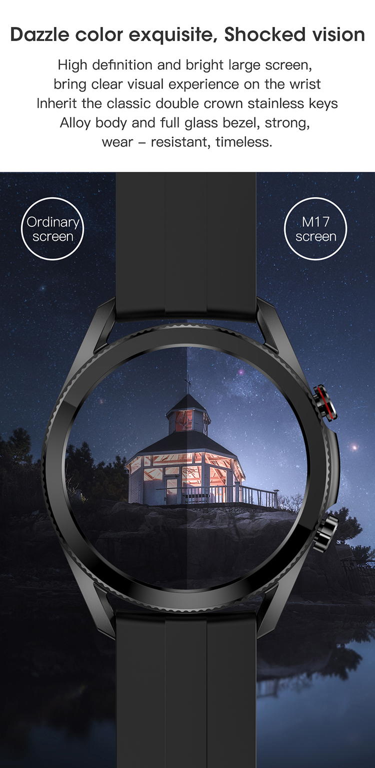 LEMONDA SMART L19 M Active 1.28-inch Full Circle Full Touch Health Monitor Smart Watch - Black/Leather Strap-26