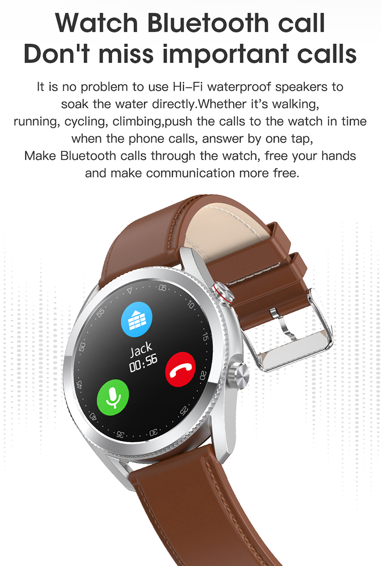 LEMONDA SMART L19 M Active 1.28-inch Full Circle Full Touch Health Monitor Smart Watch - Black/Leather Strap-29