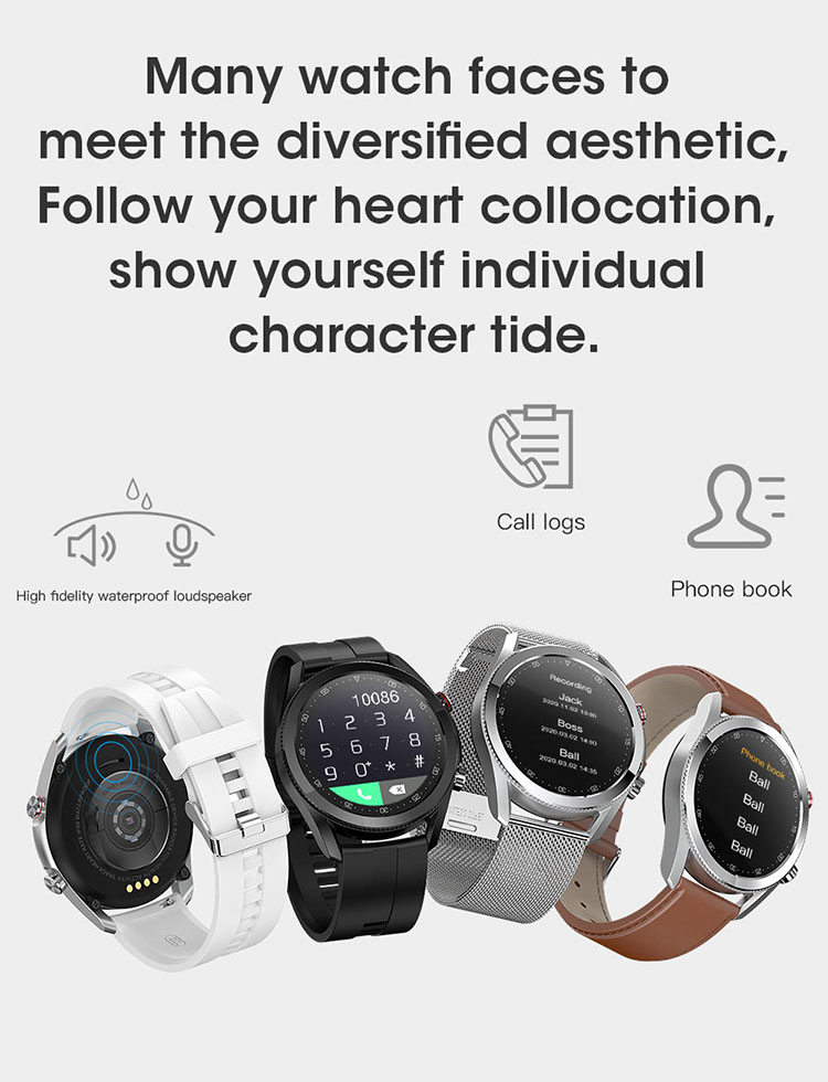 LEMONDA SMART L19 M Active 1.28-inch Full Circle Full Touch Health Monitor Smart Watch - Black/Leather Strap-30