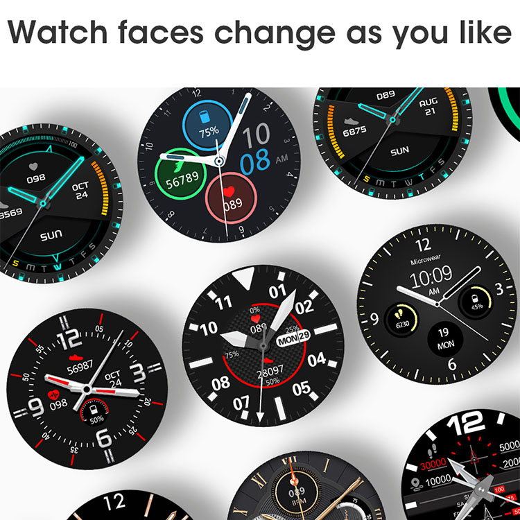 LEMONDA SMART L19 M Active 1.28-inch Full Circle Full Touch Health Monitor Smart Watch - Black/Leather Strap-7