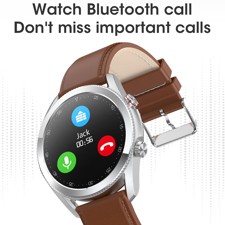 LEMONDA SMART L19 M Active 1.28-inch Full Circle Full Touch Health Monitor Smart Watch - Black/Leather Strap-9