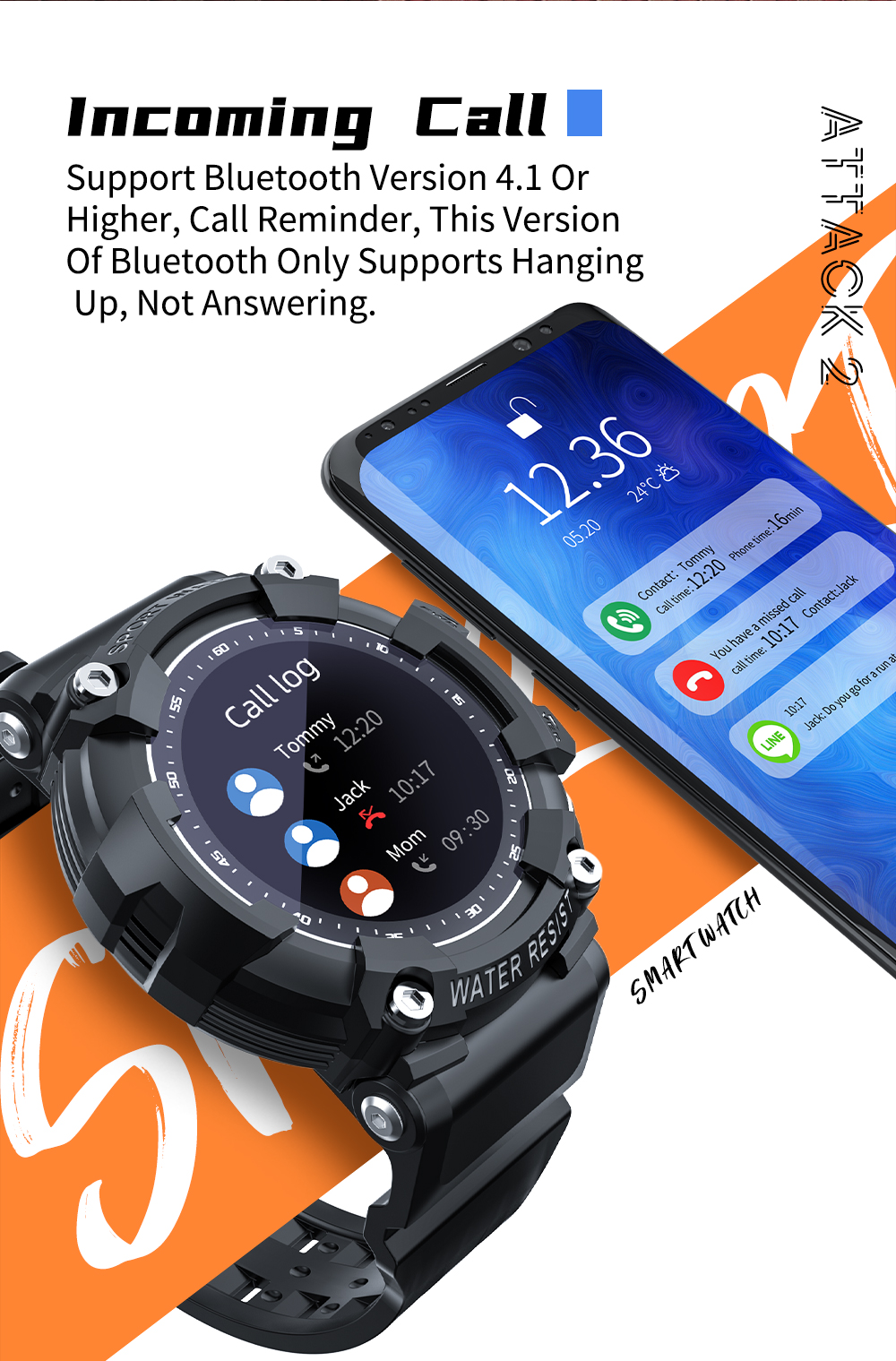 LOKMAT ATTACK 2 Sport Smart Watch Heart Rate Blood Pressure Monitor IP68 Waterproof Pedometer Smartwatch - Army Green-1