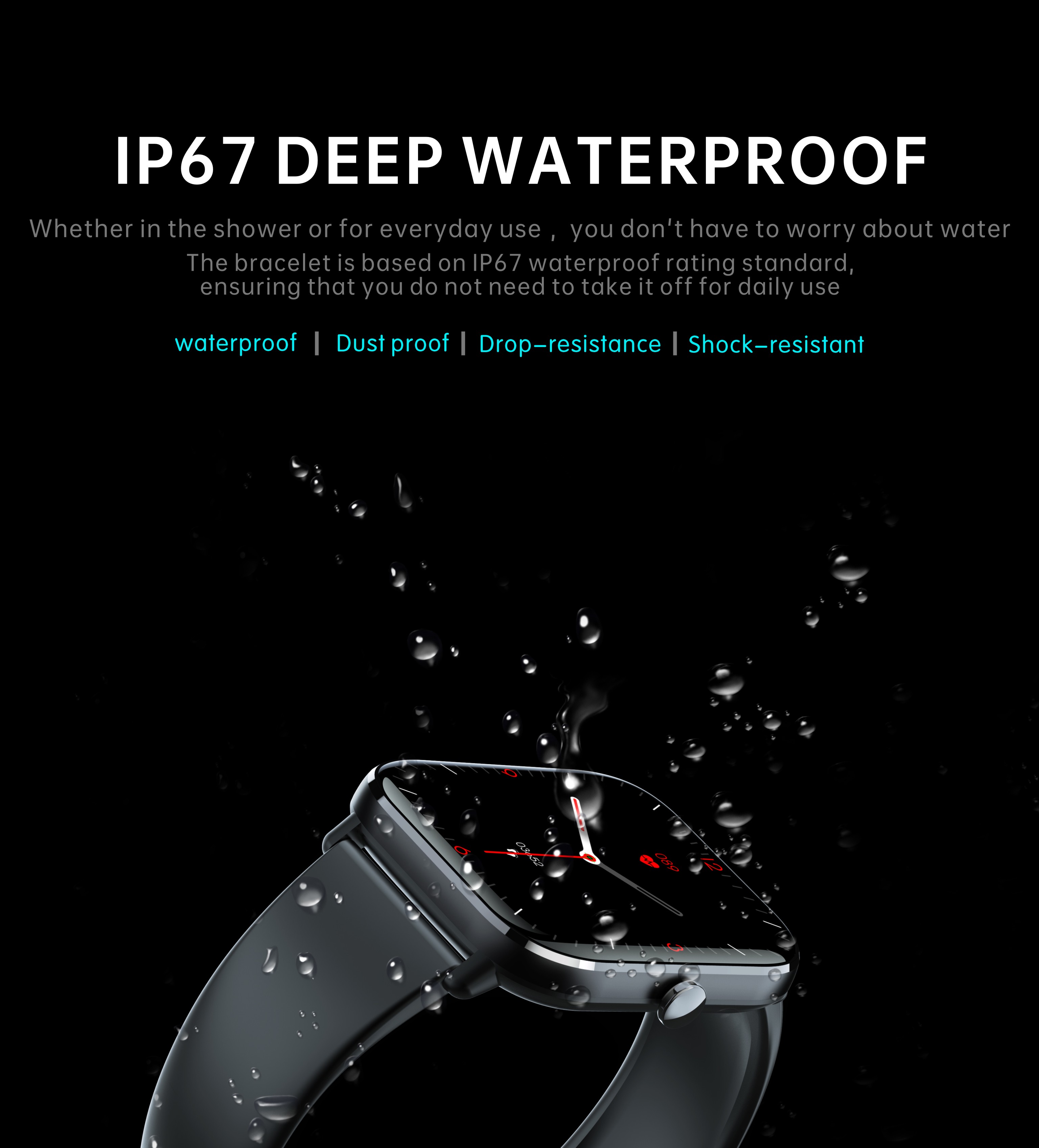 MX15 Smart Watch Bluetooth Imperproof Sports Bracelet Multi-fonctional Health Survering Smart Watch Band - Rose / Argent