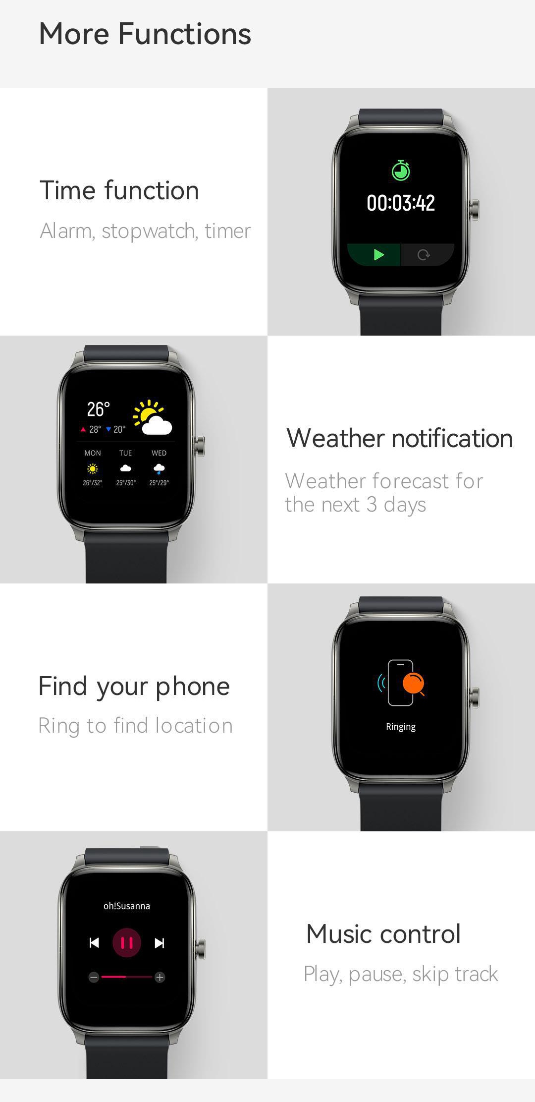XIAOMI HAYLOU GST 09B 1.69 inch Square Screen Smart Watch Multi-function  IP68 Waterproof Sports Bracelet with Sleep Monitoring-TVC-Mall.com