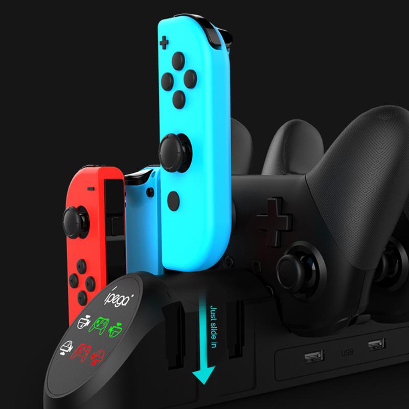 IPEGA PG-9187 6 in 1 Game Joystick Handstick Controller Base di Ricarica Per Nintendo Switch Joy-Con/Pro