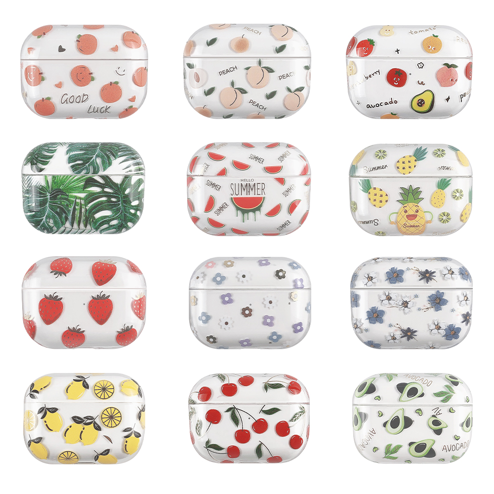 Fruits Impression Case Claire PC Skin Pour Apple Airpods Pro - Avocat Vert