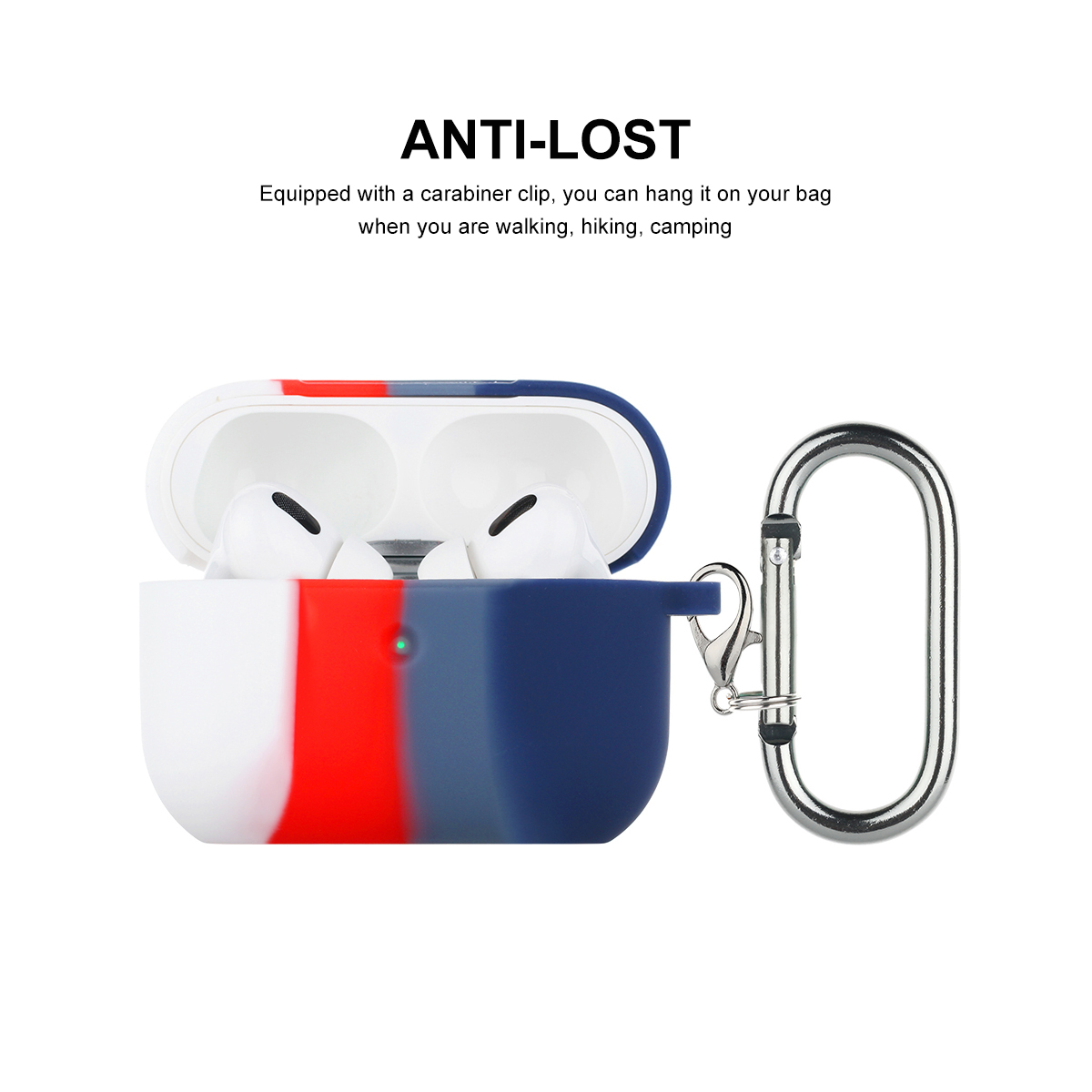 Hat Prince Rainbow TPU Fall + Anti-lost-seil + Schnalle Für Apple Airpods Pro - Stil A