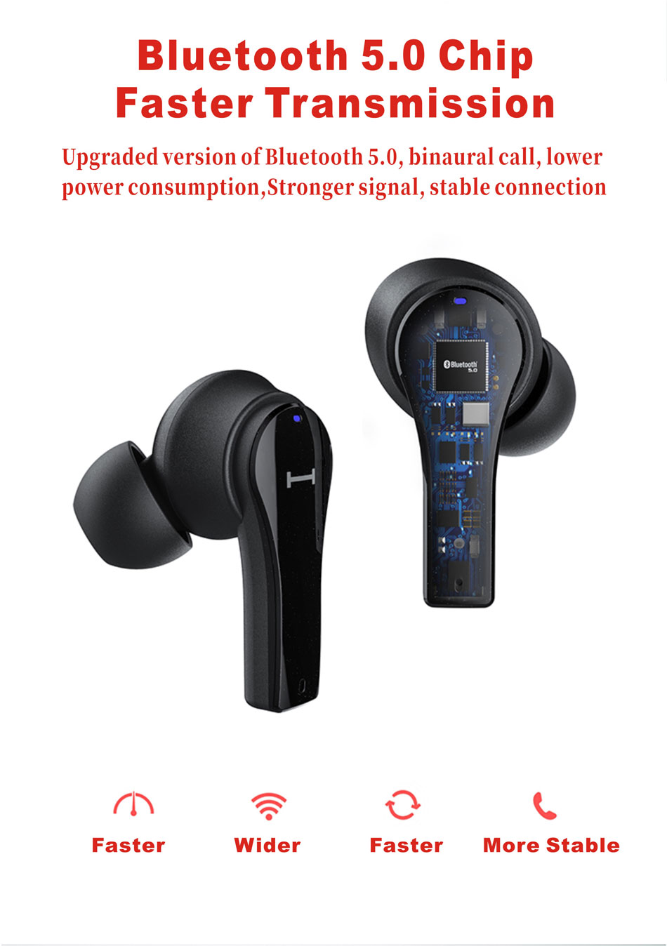 Lenovo QT82 TWS Headset Wireless Ohrhörer Bluetooth 5.0 IPX5 Waterdes Kopfhörer Berührungssteuerung Stereo HD -sprachohrhörer Mit Ladekoffer - Weiß