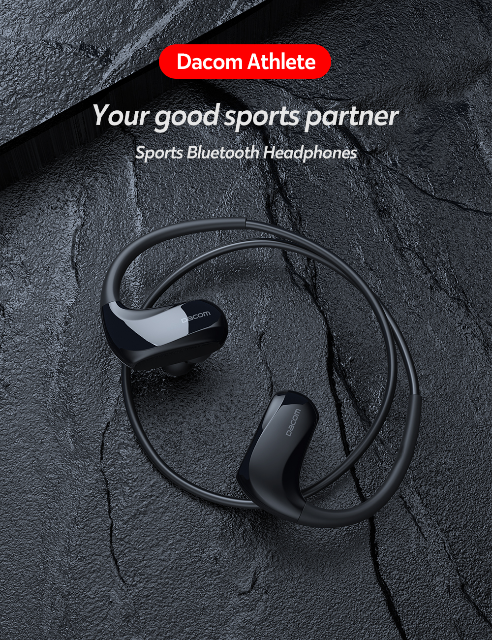 Dacom Atleta Bluetooth Carry Banda In-earphone Wireless IPX7 Auriculares Sports Sports Sports Sports.