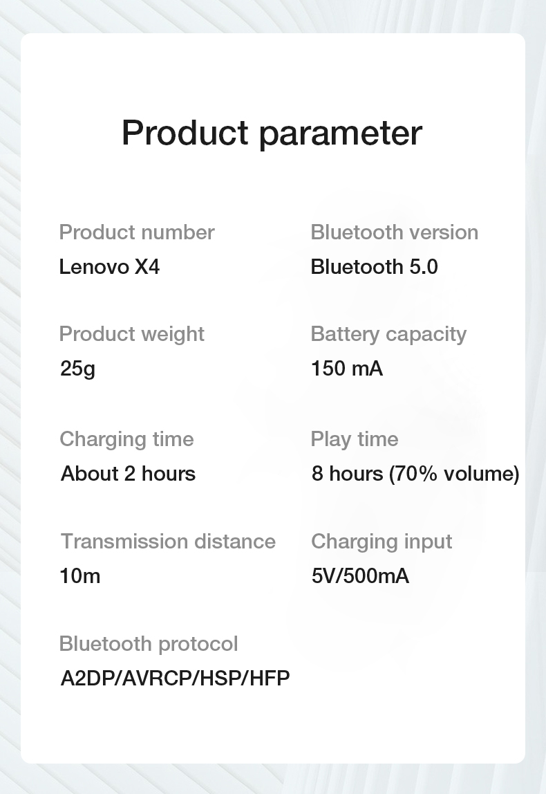 Lenovo X4 Bone Conduzione Cuffia Bluetooth Wireless Bluetooth 5.0 TWS Sport Sport Sport Proofano Auricolare Auricolare