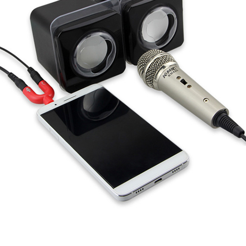 Splateur Stéréo de 3,5 mm en y 3,5 mm Audio Audio Mâle à Écouteurs + Adaptateur de Microphone - le Noir