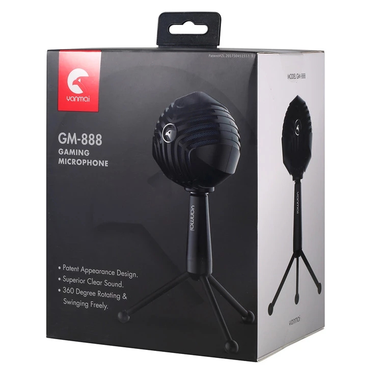 Yanmai GM-888 Microfono USB Rephip Mic Mic by Stereo Con Trípode Para PC Video Karaoke Gaming Recording