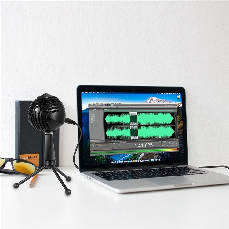 Yanmai GM-888 Microfono USB Rephip Mic Mic by Stereo Con Trípode Para PC Video Karaoke Gaming Recording