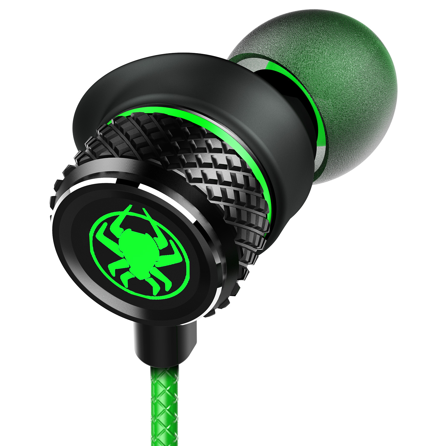 PLEXTONE G15 Earphone Universal 3.5mm Plug Wire Control Headset Subwoofer In-ear Headphones with Mic - Green-6