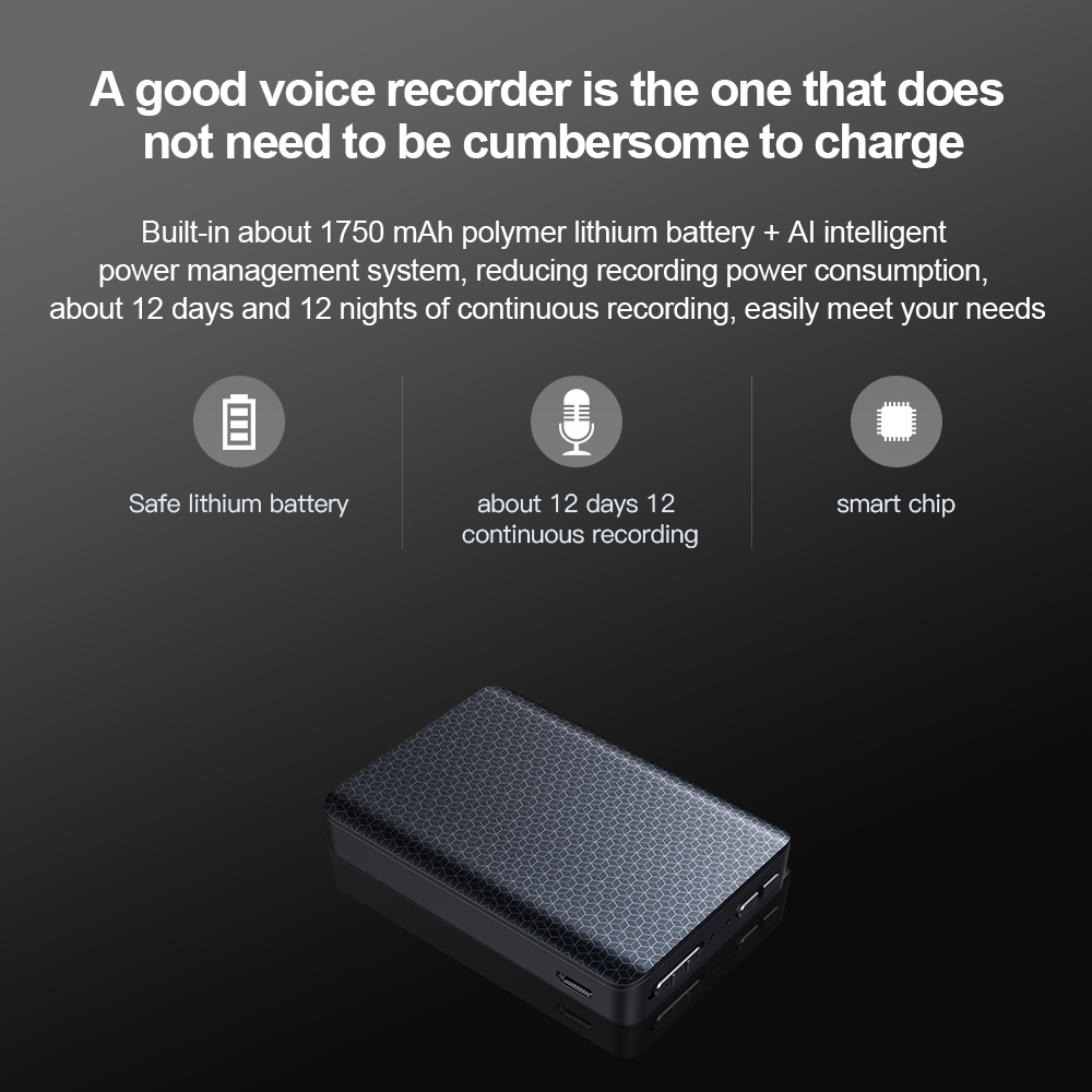 Q85 8 gb Magnetic Mini Audio Recorder Wiederaufladbare Langzeitaufzeichnungszeit Sprachaktivierte Dsp-rausch-reduktion-sprachrekorder