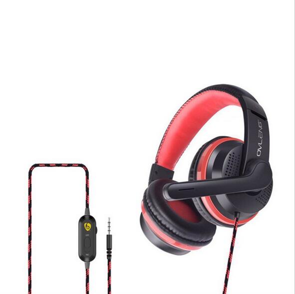 OWV-P6 Over-ear Headphone Headset Gaming Fone De Ouvido Com Microfone - Vermelho-2