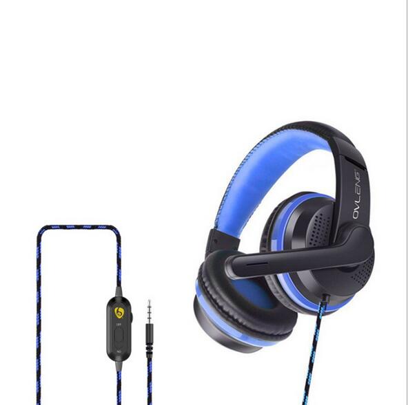 OWV-P6 Over-ear Gaming Headset Earphone Headphone with Mic - Blue-1