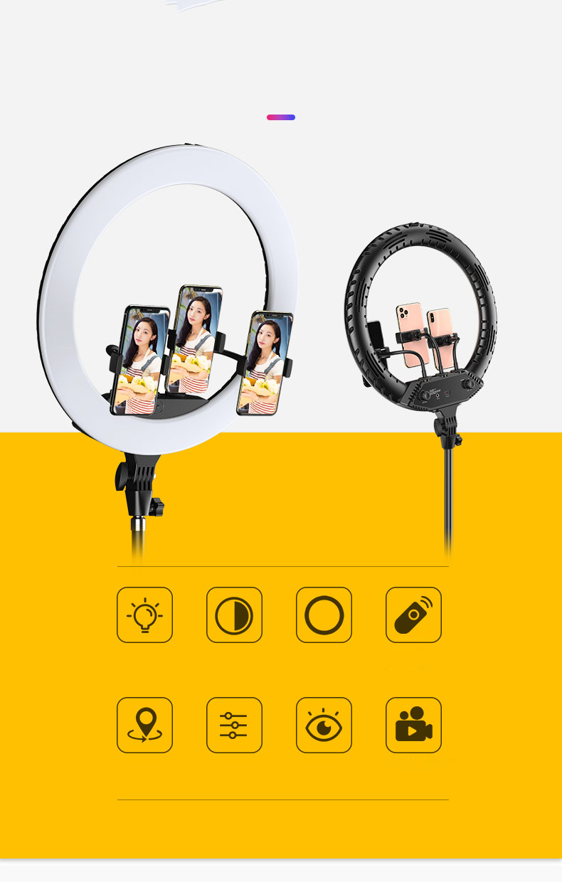 Apexel APL-FL18JJ12 45 cm LED Ring Light Photography Dimmable Lamp Für Make-up Live-rundfunk