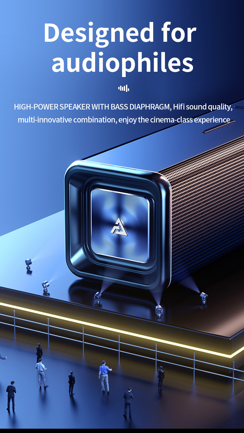 V13 Altavoz Bluetooth Mini Subwoofer Inalámbrico Música Estéreo Soporte De Altavoz Soporte USB TF TARD - Azul