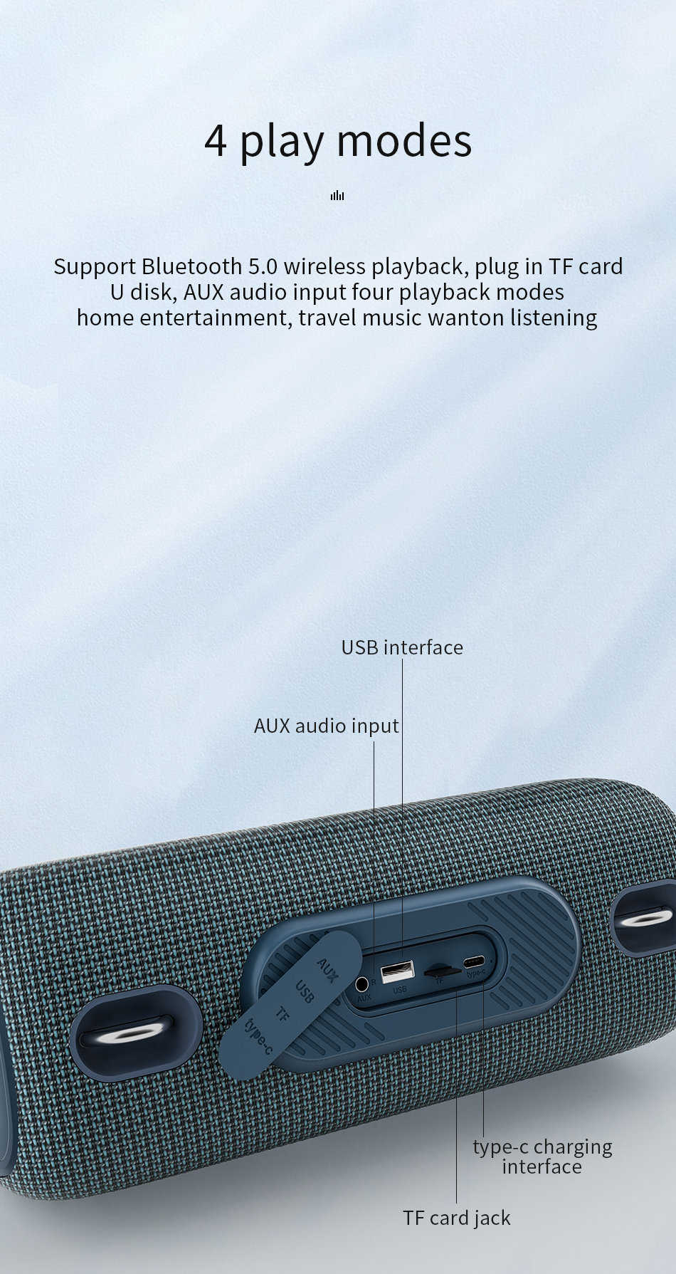 Gadgetoo Wiwu Thunder P24 Outdoor Bluetooth Speaker 682000211A-6