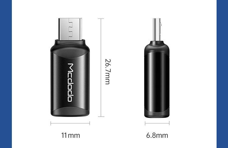 Mcdodo OT-7690 Type-C a Micro USB OTG Adaptador - Negro