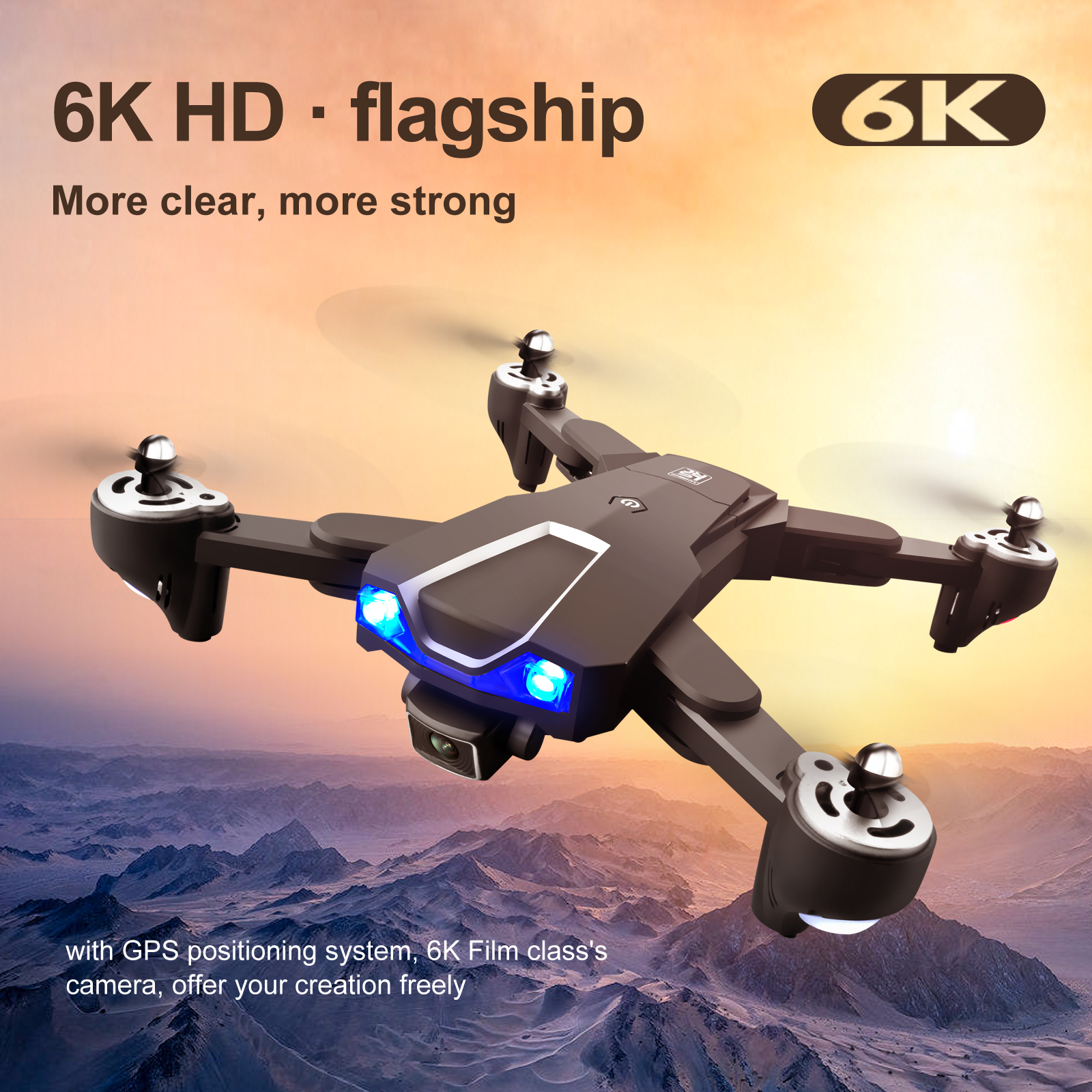 Drone Lansenxi LS-25 Drone Double Caméra Position de Flux Optique 5G Drone FPV WiFi 6K HD