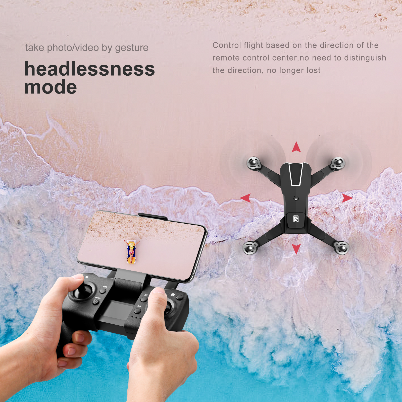 Lansenxi LS-25 GPS Dron Dron Dual Camera Posicionamiento de Flujo Óptico 5G Wifi 6K HD FPV Drone