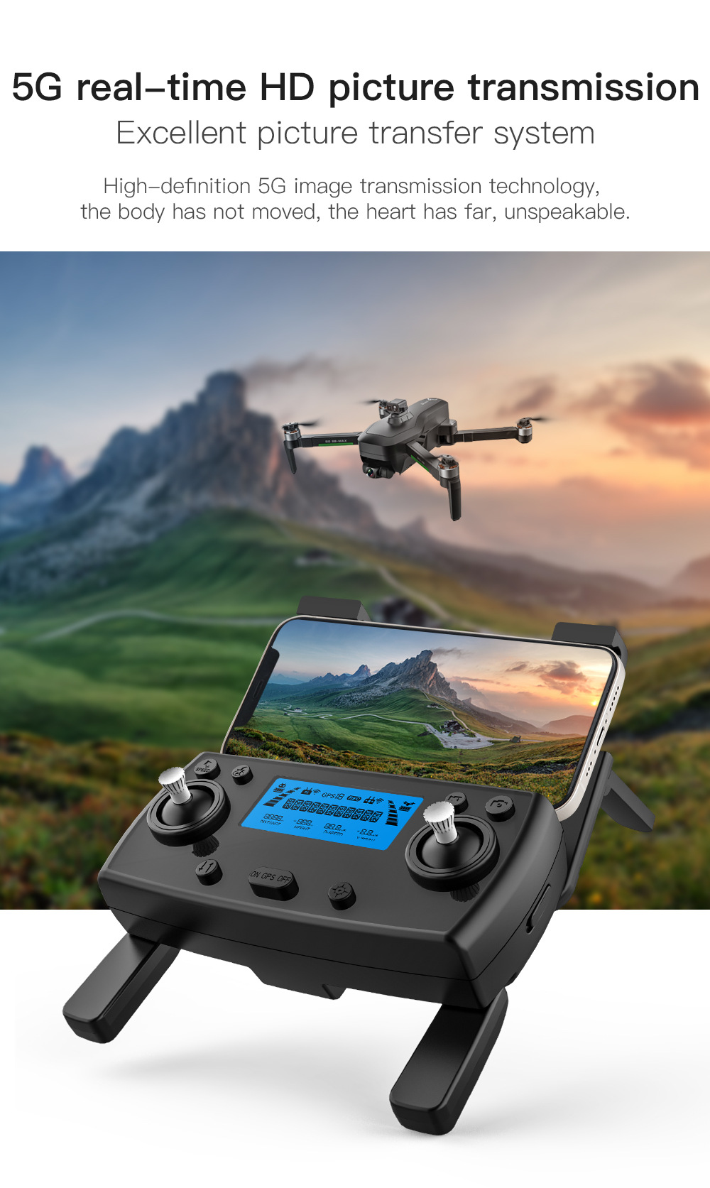 ZLL SG906 MAX1 Cámara de Tres Ejes 4K HD de Tres Eje de Dron Compacto de Tres Eje Plegable Rc.