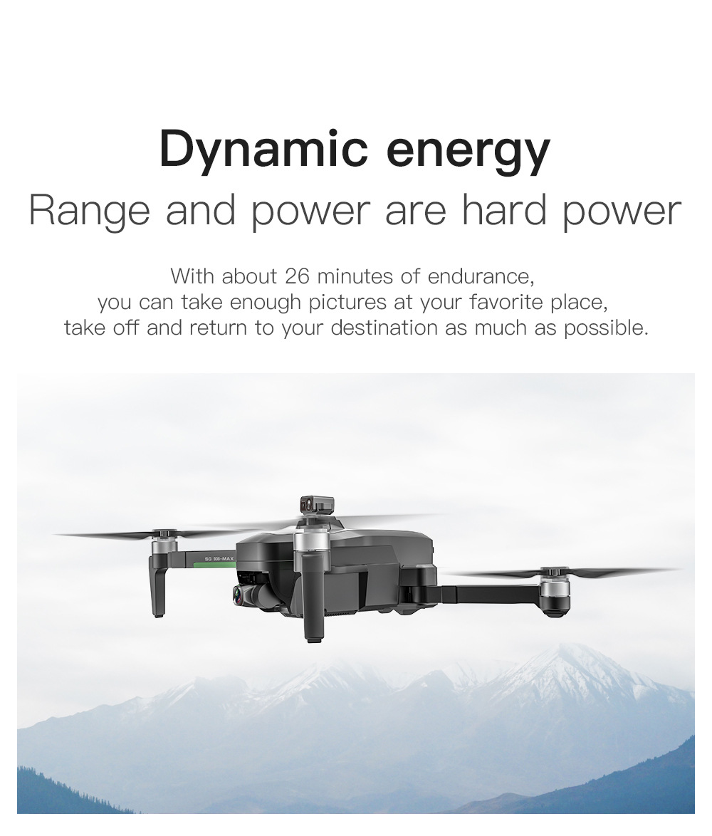 ZLL SG906 MAX1 Puissant Caméra HD HD Drone à Trois Axes Compact Anti-chariot Anti-shake Anti-shake Anti-shake Anti-shake Avec Une Batterie de Drone 3pcs)