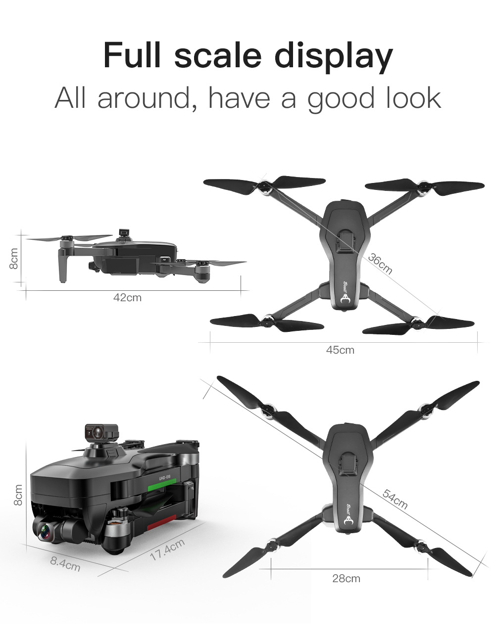 ZLL SG906 MAX1 Мощная Бесщеточная RC Quadcopter Anti-cake Commanceable Compact Drone Three Axis 4K HD с Пультом Дистанционного Управления (оснащенная Батареей Дрон 3pcs)