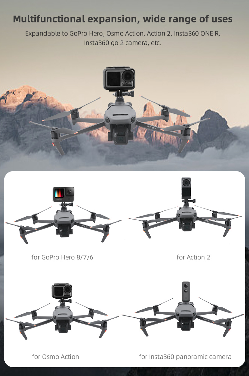 EWB9155 For DJI Mavic 3 RC Drone Extension Kit Camera Fill Light Bracket Mount Holder-3