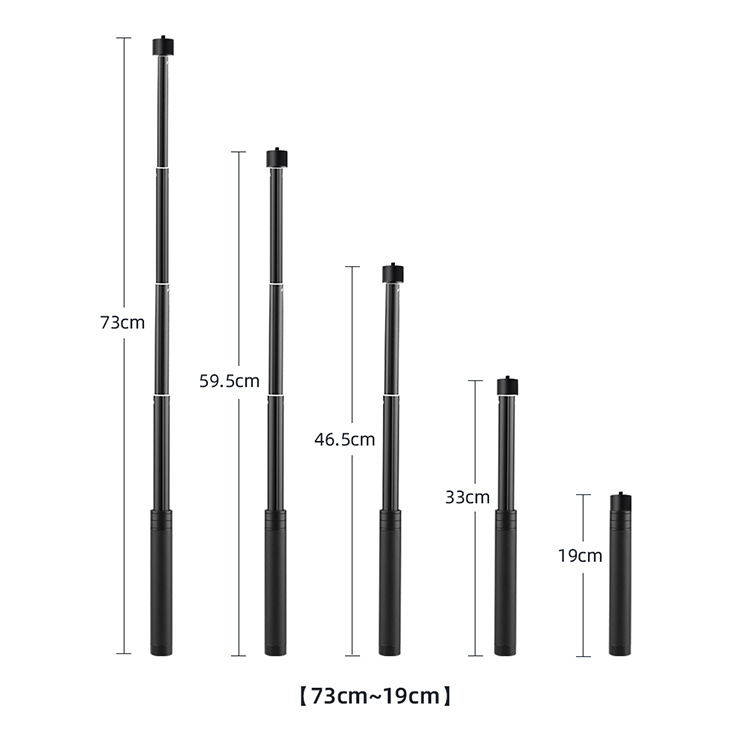 Aluminium Alliage Télescopique Handheld Gimbal Stabilising Extension Stick With Trépied Pour DJI Feiyu Zhiyun Moza