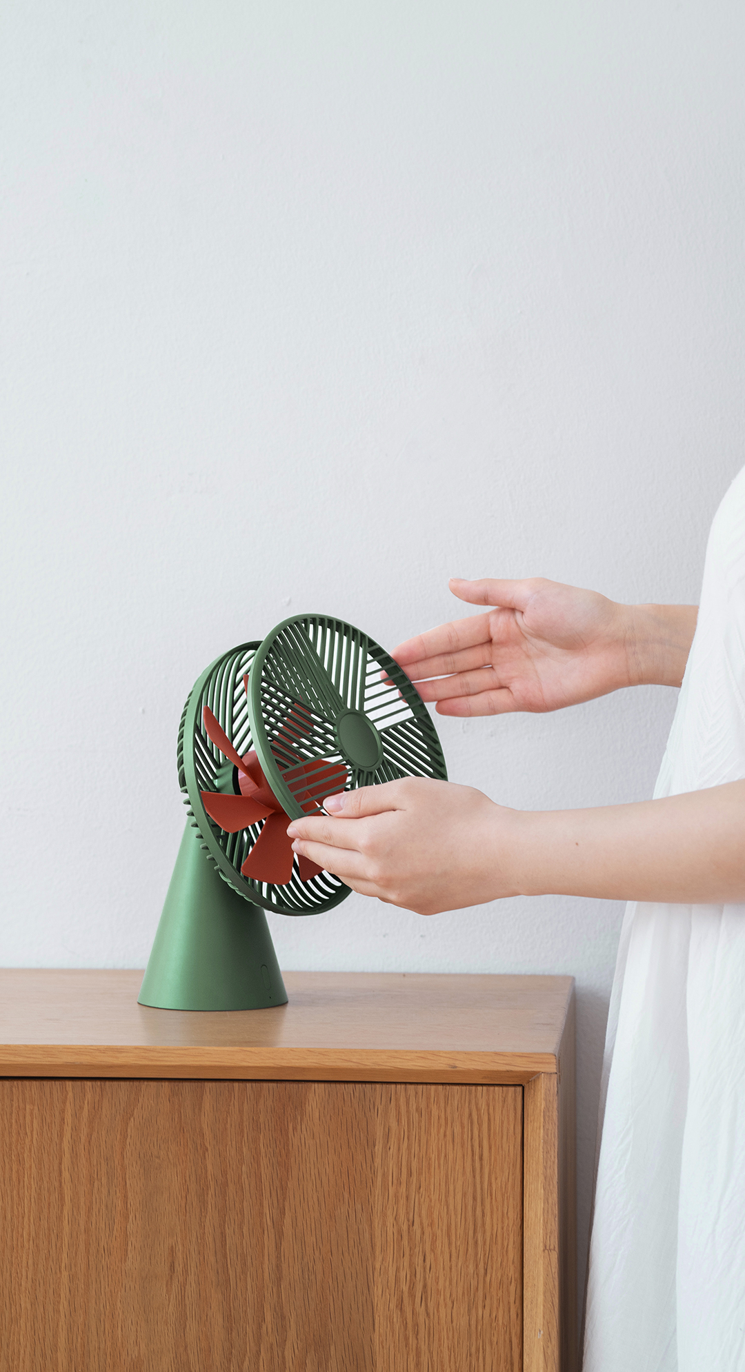 Xiaomi YouPin Sothing Forest Forest Desktop Fan 4000mAh Batería 3 Velocidad Del Viento - Verde