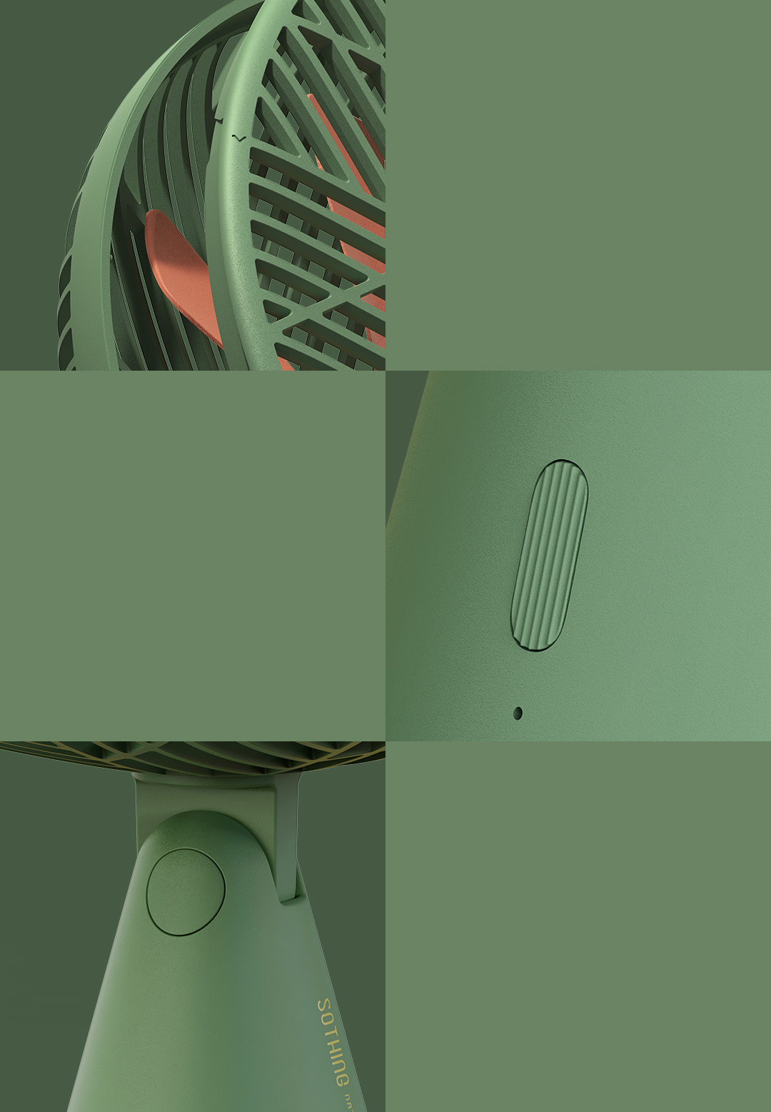 Xiaomi Youpin Forest Forest Desktop Fan 4000mAh Batteria 3 Velocità Del Vento - Verde