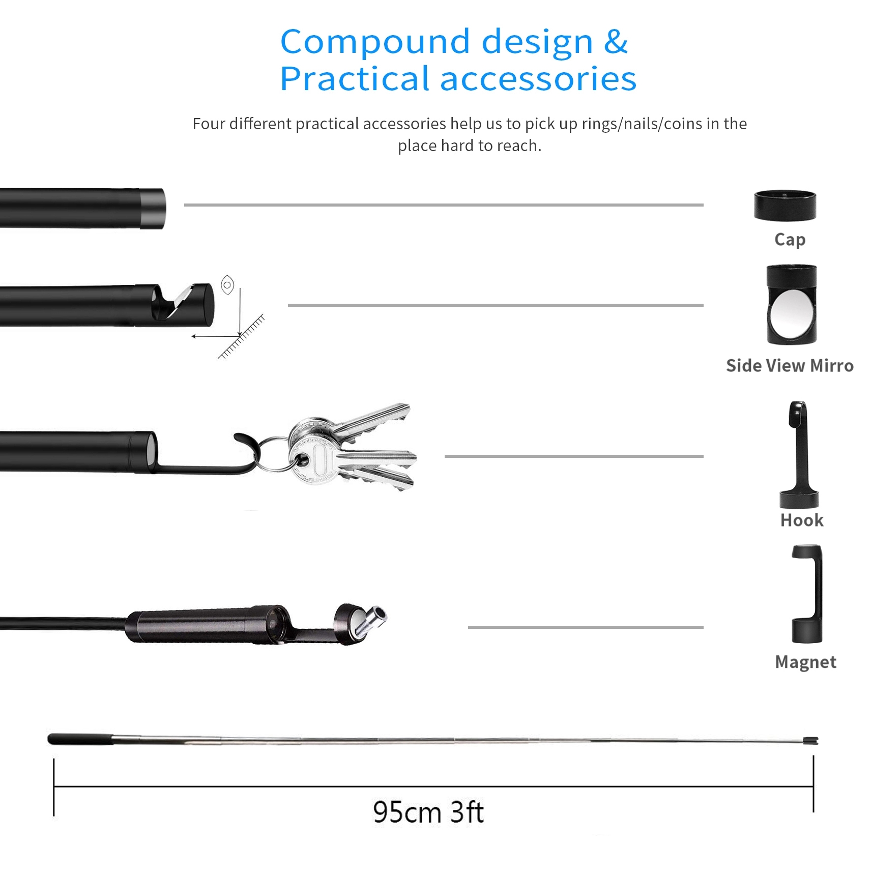 Inskam109 5.5mm 1080P 6ed WiFi Endoscopio USB BORESCOPE ISPEZIONE INDUSTRIATO