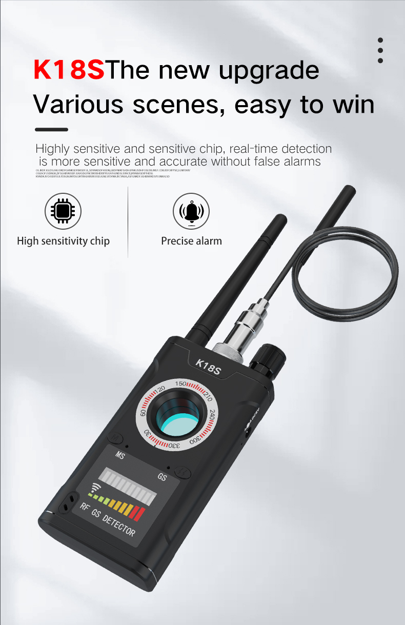 K18s Anti-Sneak Shooting Anti-Eavaldroping Detector De Sinal Sem Fio Anti-Monitoramento Anti-posicionamento Detector RF