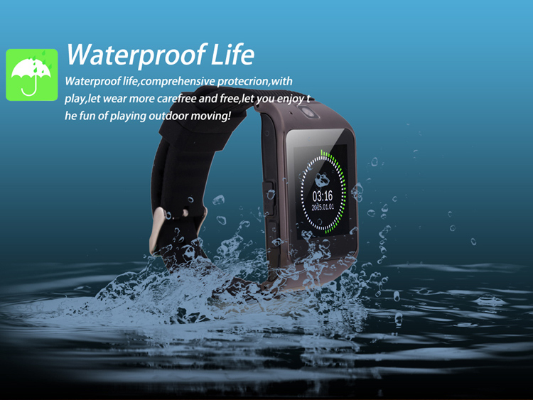 UHAPPY UW1 V3.0 Bluetooth Smart Watch Phone with Pedometer Sleep Monitor etc Function - Black-3